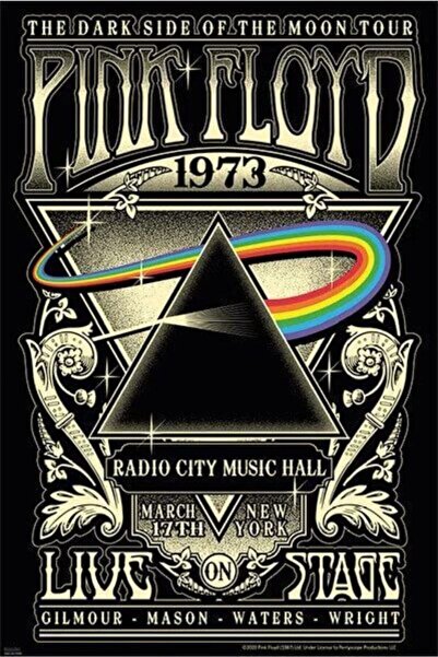 Lepont Pink Floyd 1973 Temalı Dekoratif Poster Ahşap Retro Tablo