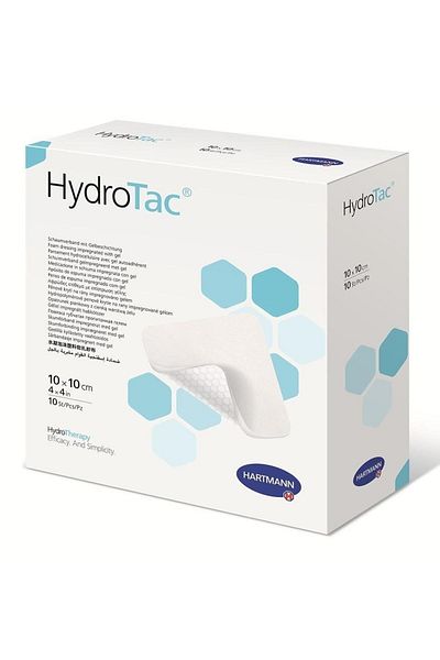 Hartmann Hydrotac Hydrogel Foam Wound Cover 10 X 10cm 10 Pieces