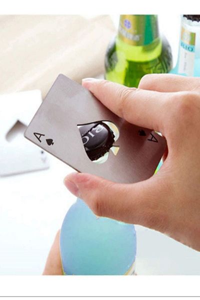 lovebox Stainless Steel Ace of Spades Decorative Bottle Opener