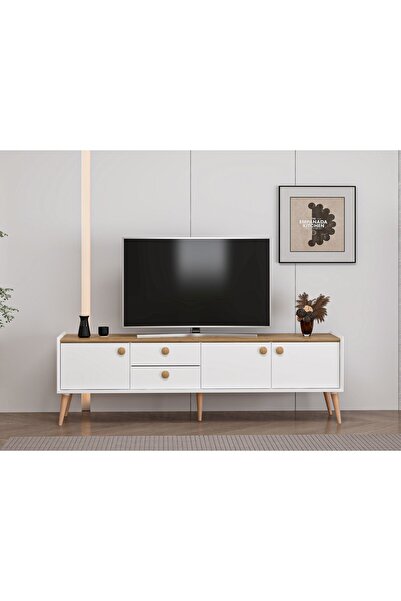 Minar Mitra Tv Ünitesi - Beyaz/Artisan