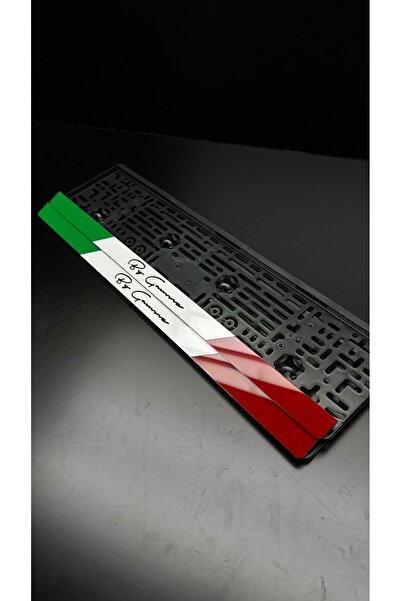 Genel Markalar İTALYAN 3D LÜX PARLAK TAKMATİK OTO PLAKALIK Uyumlu İTALYANO