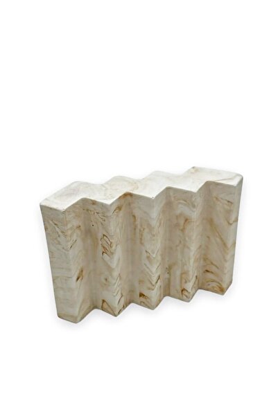 betonmall Mermer Desenli Banyo Mutfak Tuvalet Beton Katı Sabunluk Zikzak Model