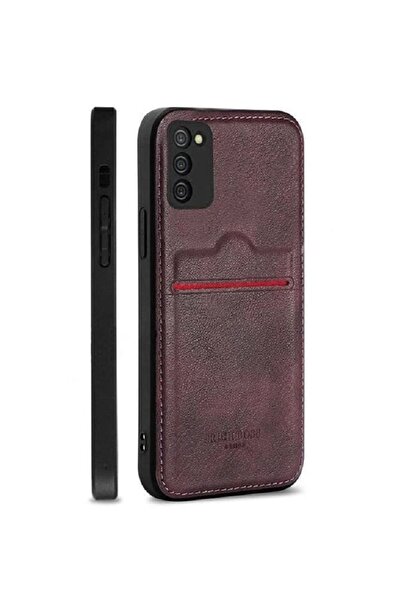 Samsung Note20Ultra Kartlıklı Deri Kılıf bordo