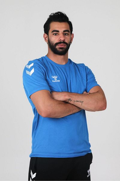 hummel Μπλουζάκι Saks Blue Armin Cotton Crew Neck