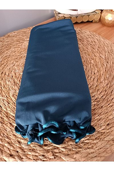 Blotch Premium Lycra Petrol Blue Color Lycra Sandy Jersey Shawl