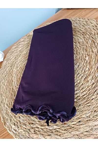 Blotch Premium Lycra Plum Color Lycra Sandy Jersey Shawl