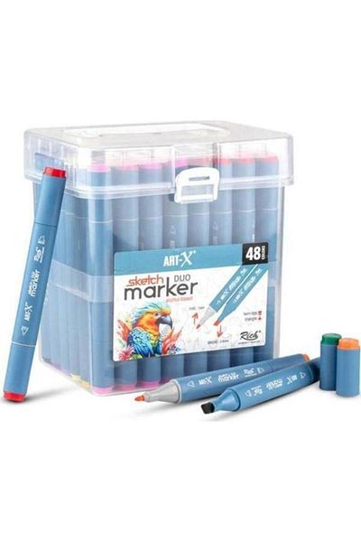 Rich Art-X Sketch Marker - Double Sided 48 Color Pen Set 18049