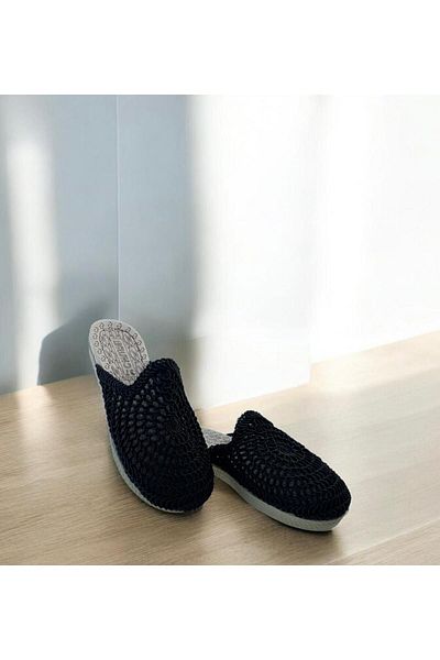 MODA SENİ Black Lace Model Women's Slippers - For Daily and Holiday, Sea and Bundle Guests
