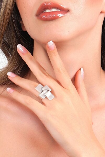 LABALABA Kadın Antik Gümüş Kaplama Yüzük