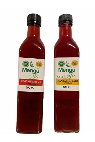 mengü şifa 500 مل و 500 مل نبتة سانت جون الأحمر والأصفر - مجموعة زيت مكونة من قطعتين