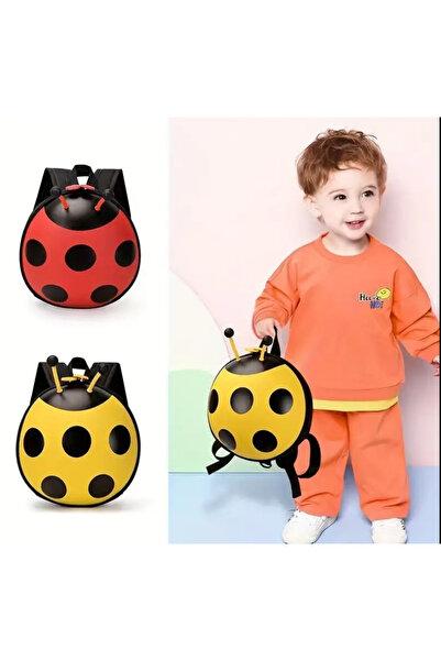 SYNOPE Bag-Shaped Zippered Ladybug Parent-Controlled Child Anti-Loss Rope Rope Safety Belt