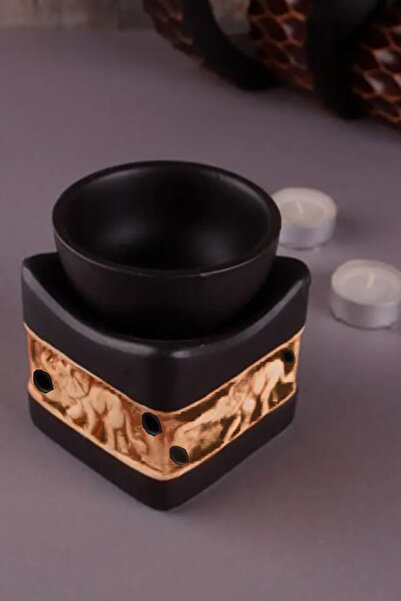 Me Ama Seramik Fil Desenli Dekoratif Kase Buhurdanlık Tealight Hediyell