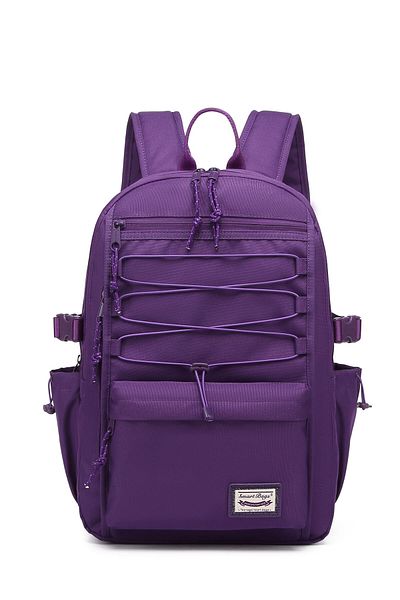 Getcho Hasharya Purple Women's Backpack Large Volume Waterproof Multi-Compartment School Bag with Laptop Compartment