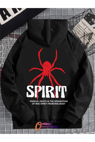 oneagılyazı Unisex  Baskılı Oversize Kapüşönlü Sweatshirt