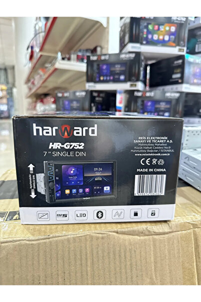 harward Tüm Araçlarla Uyumlu İnce Kasa Carplayli BT FM Geri Görüş Usb Aux Multimedya HR752 2 yıl garantili