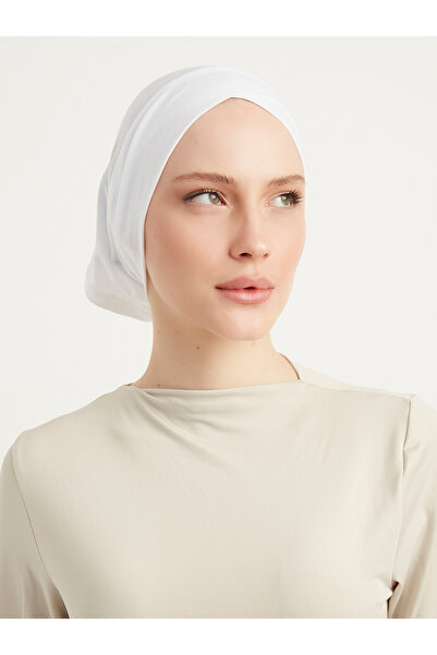 Schaless White Cotton Bonnet - Cross Pipe Design