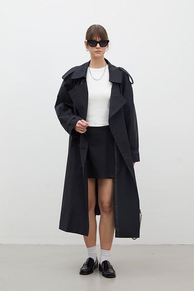 Manuka TRENCH OVERSIZE KOPENHAG NEGRU