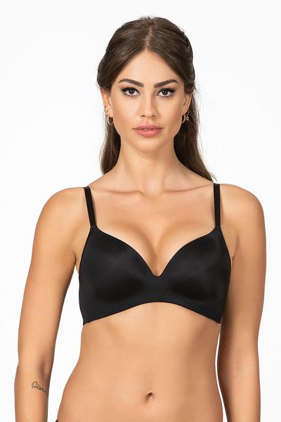 Belvü Flexible Triangle Non-Support Black Bra - Belvu 1144