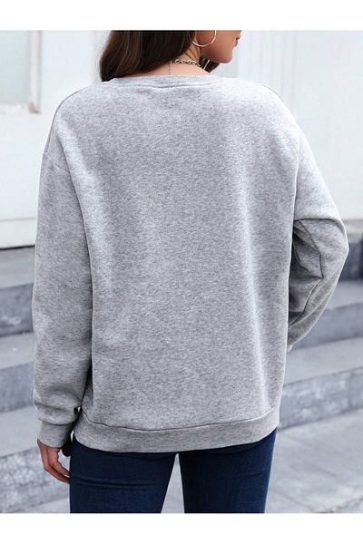 Deocept Hanorac oversize cu imprimeu cu pene