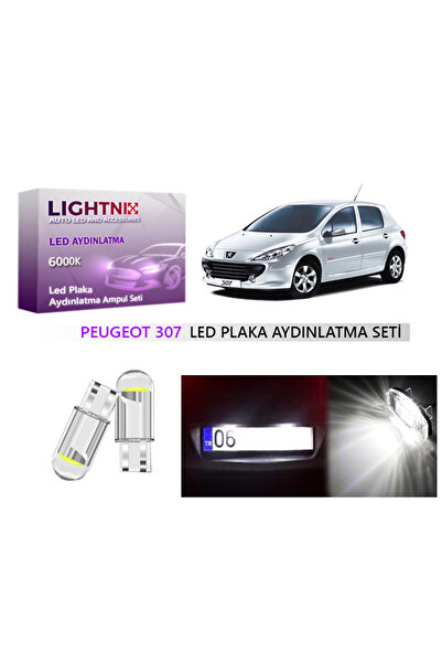 LIGHTNIX Peugeot 307 T10 W5W LED Plaka Lambası Ampulü - Yüksek Parlaklık ve D...