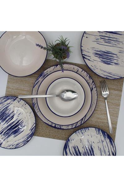 Arna Porselen Royal 48 Parça 12 Kişilik Yemek Takımı-Desenli