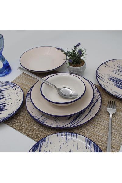 Arna Porselen Royal 48 Parça 12 Kişilik Yemek Takımı-Desenli