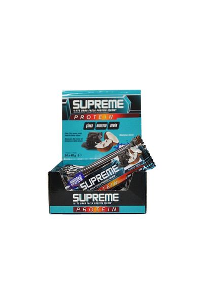 Muscle Station Supreme Protein Bar - Dark Chocolate Coconut 24 Pieces 40 gr