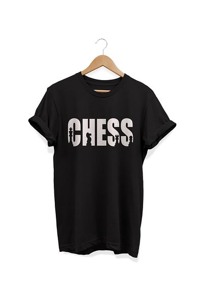 remonz Βαμβακερό μπλουζάκι με στάμπα σειράς Chess - Crew Neck, Large Size