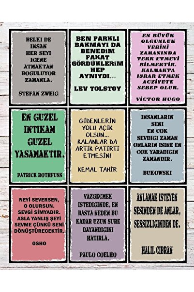 hediyeniburadabul 9 Parça Karışık Yazılı Set - Hbb Özel Seri