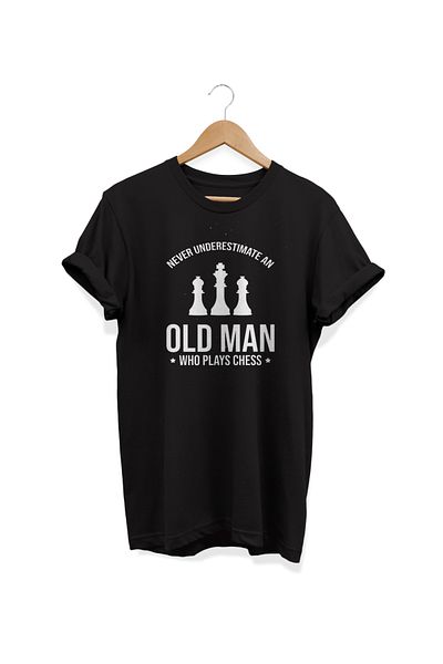 remonz Βαμβακερό μπλουζάκι με στάμπα σειράς Chess - Crew Neck, Large Size