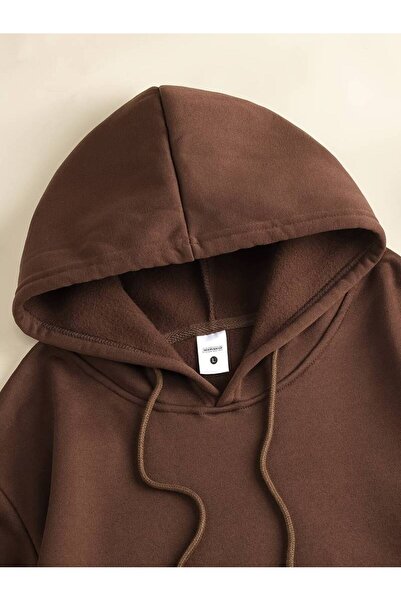 NoVibe Χειμερινό φούτερ Unisex Oversize - City and Mountain Printed, Hoodie, 100% Cotton, 3 νήματα