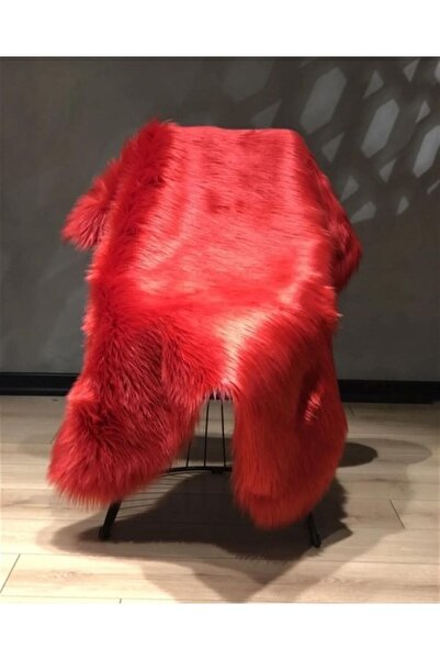 Homeax Kuzu Post Kırmızı Üst Kalite Tüy Dökmez Yıkanabilir Yumuşak Dokulu Pel...