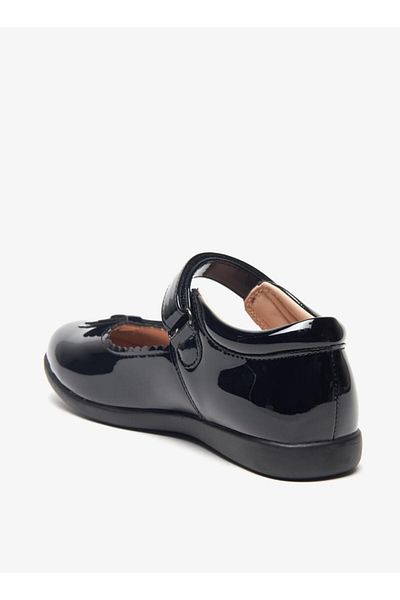 Flora Bella by Shoexpress Flora Bella Bow Applique Mary Jane School Shoes with Hook and Loop Closure