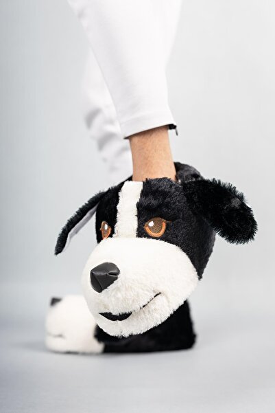 StWenn Unisex Hayvanlı Panduf Ev Ayakkabısı Ses Yapmaz Taban