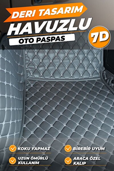 stiloto OPEL MOKKA HİBRİT (2021-2024) UYUMLU DERİ 7D HAVUZLU TAM SET OTO PASPAS