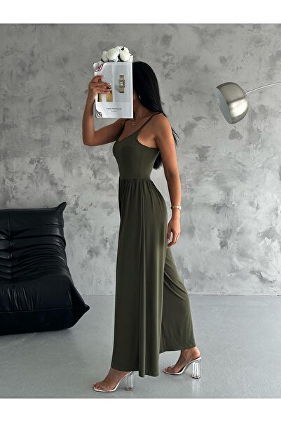 Genel Markalar Kadın Ayarlanabilir Askılı Sandy Kumaş Tulum