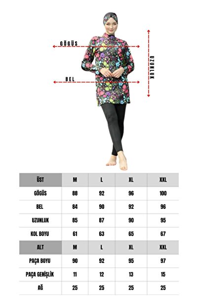 DONEX Μοντέλο 1229 - Πλήρως κλειστό και μαξιλαράκι Lycra Hijab μαγιό