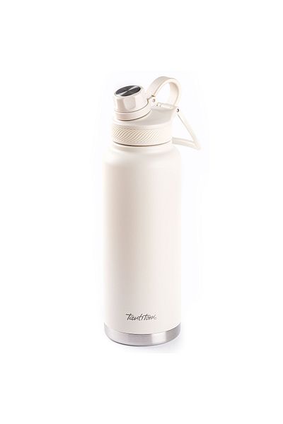 Tantitoni White DoubLe Layer Thermos with 2 Lids 1L