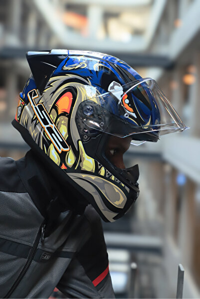 LS2 RAPID 2 RACE SPOX MAVİ-GRİ KASK