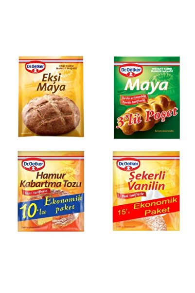 Dr. Oetker Ekşi Maya,3'lü Instant Maya,10'lu Kabartma Tozu Ve 15'li Şekerli Vanilin