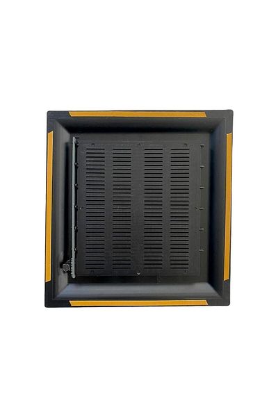 Menfezci 45x45 Anthracite Vent Louver - Bathroom WC Ventilation Adhesive