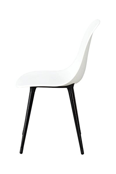 Estelia Netaks Abant Sandalye Siyah Metal Ayaklı 4'lü Takım