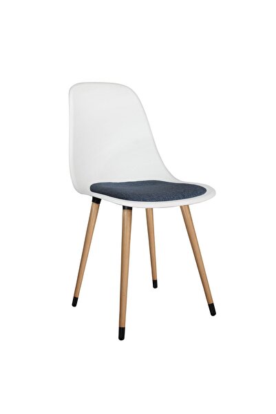 Estelia NETAKS ABANT SANDALYE 4'LÜ TAKIM ANTRASİT MİNDERLİ (BEYAZ) AHŞAP (NAT...