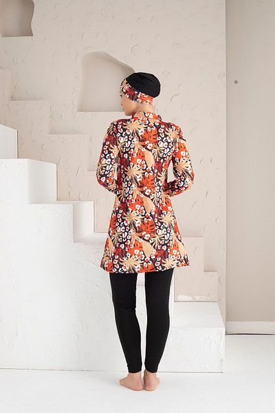 DONEX 1237 Μαγιό Hijab Lycra με πλήρη επένδυση