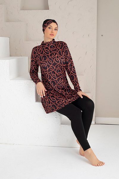 DONEX 1217 Full Covered Padded Lycra Hijab Swimsuit