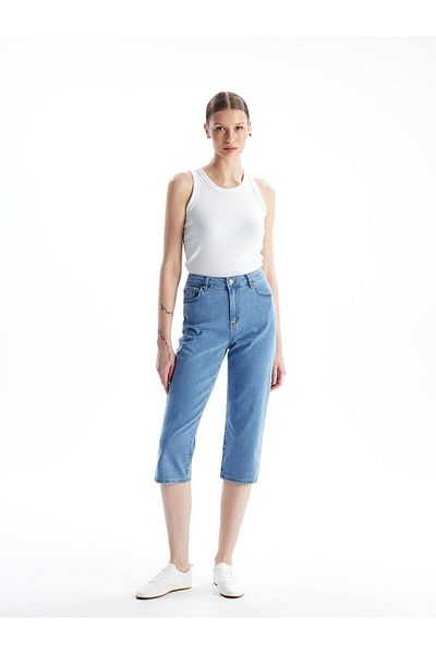 LC Waikiki LCWAIKIKI - Classic Slim-Fit Women's Jeans Capri