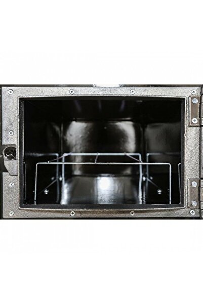 Süsler Kömürlü Camlı Uyuyan Döküm Kuzine Fırınlı Şömine Soba