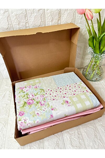 aky home style Pecwork Nevresim Takımı Çift Kişilik  % 100 Pamuk