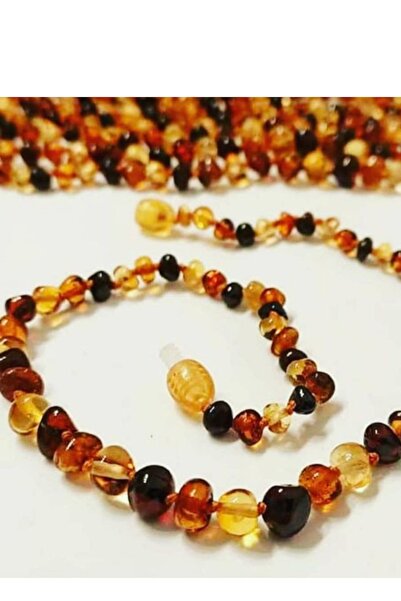 Efsoon Organics 100% Natural Drop Amber Necklace for 0-3 Years Old Babies - 3...