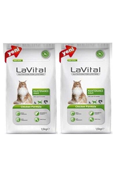 LaVital X 2 Adet Lavital Tavuklu Yetişkin Kedi Maması - 1.5 Kg